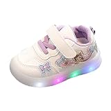 IQYU Kinderschuhe Sneaker Mädchen 22 Leuchtende Schuhe Rutschfest Sportschuhe Licht Atmungsaktive Gymnastikschuhe Outdoor Kinderschuhe Sportschuhe Baby Blink Schuhe Rutschfest Turnschuhe Kinderschuhe