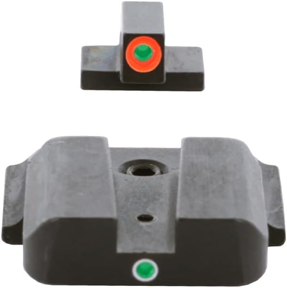 AMERIGLO i-Dot Sight Set, Compatible with Smith & Wesson M&P (Excludes .22, .380, Shield, EZ, Pro, C.O.R.E and Equalizer) | Front & Rear Night Sights with Green Tritium Lamps