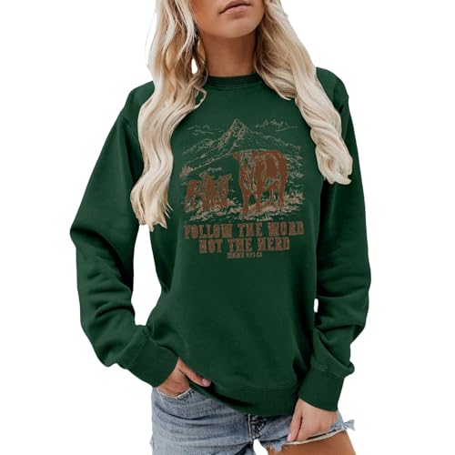 Sweat sans capuche col rond imprimé pour style superposition automne-hiver
