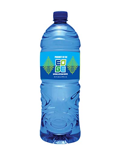EDGE Natural Artesian Water - Fiji Pure Drinking Water - Natural Artesian Water From Fiji - Bottled Nature Water - 1.5L, 18 Fl Oz, (Pack of 12)
