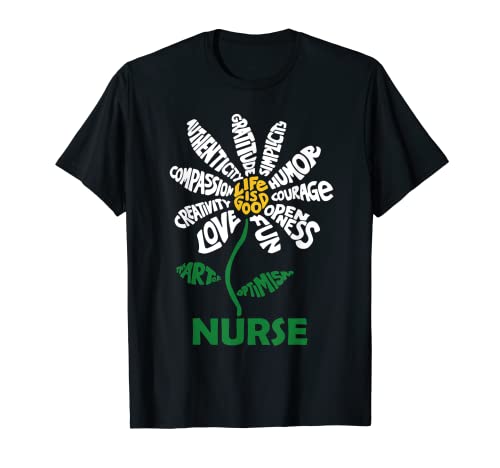 Life is good Nurse Daisy T-shirt Nurse Flower Gifts T-Shirt