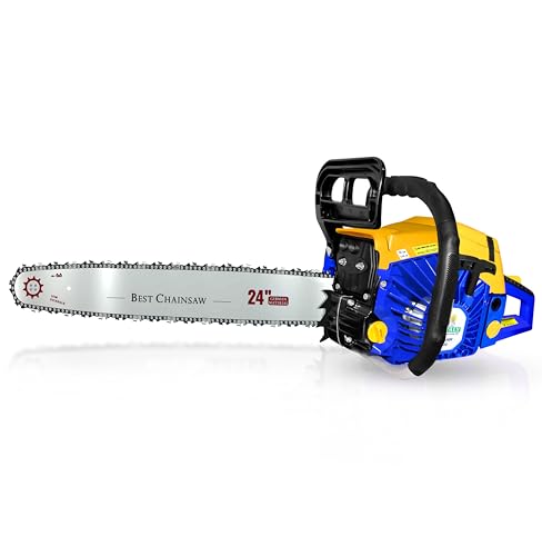 Image of DVI 5800 Heavy Duty Chain Saw with 58 CC, 2 Stroke Petrol Engine Power & 24 inchinch Blade /Bar Cordless Chain Saw Cuttingsaw For Farm, Garden & Professional Use.