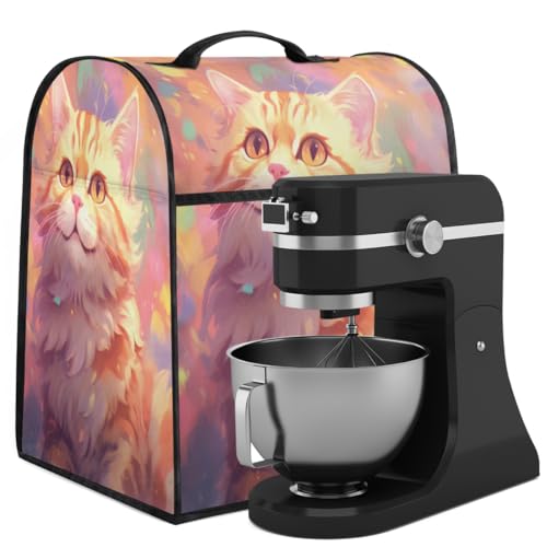 Coffee Maker Cover Cute Fantasy Cat Kitchen Appliance Covers Small Appliance Covers Blender Cover Juicer Cover Dust Covers for Kitchen Appliances with Top Handle and Pockets,Washable,C510
