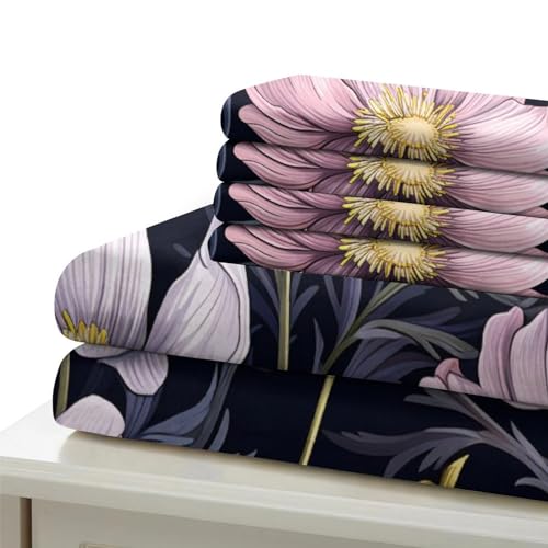 Housse de couette fleurs 3D seamless patterns parure de lit king 3 pièces en microfibre - 6