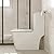 Sarlai Bathroom One Piece Toilet - Bathroom Toilet Comfort Height Dual Flush Elongated White Ceramic Modern Bathroom One Piece Toilet with Soft Seat, 12" Rough - In, Wax Ring Included