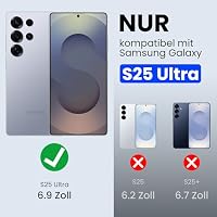 Nillkin Aramidfaser Magnetisch Case für Samsung Galaxy S25 Ultra Hülle, Kameraschutz Ständer Handyhülle Stoßfeste Schutzhülle für Galaxy S25 Ultra Case - Schwarz (Camera Cutout Version) – Ansicht 2