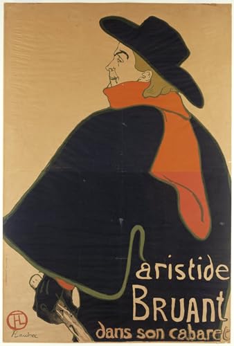 Lienzo de Aristide Bruant para un dormitorio elegante con arte de Toulouse Lautrec 60x90cm