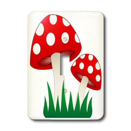 Interrupteur simple decoration champignon rouge lsp_128172_1