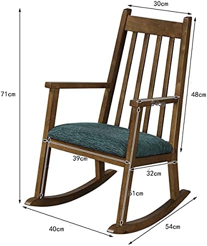GYMAX Kids Rocking Chair, Wooden Armchair with Soft Cushion, Toddler Rocker Chairs for Nursery Bedroom Living Room, Suitable for 3-10 Years Old (Walnut)