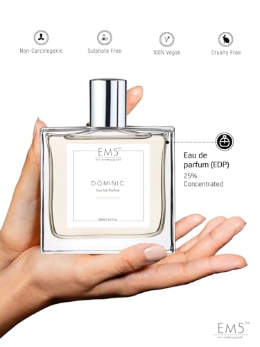 Image of EM5 Dominic Unisex Perfume Spray | EDP Spray for Men & Women | Woody Citrus Warm & Spicy | Strong & Long Lasting Fragrance.