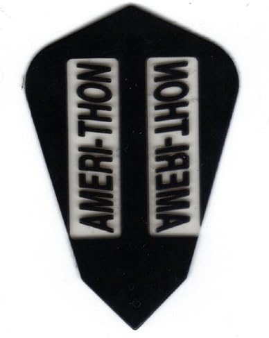 25 Sets #3003 AmeriThon Black/Clear Dart Flights
