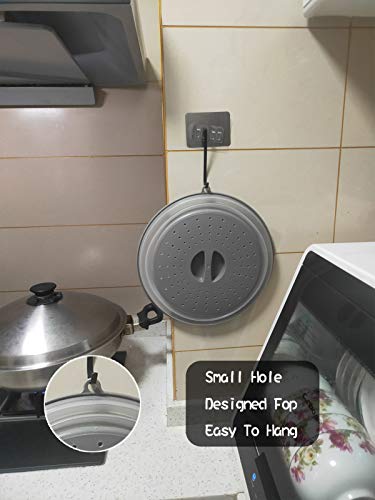 Wenwell Microwave Splatter Cover For Food,Micowave Cooking Splash Guard,Kitchen Dish Bowl Plate Proof Lid,Dishwasher-Safe,Bpa-Free Silicone & Plastic,10.5 Inchs 2 Pcs #TOP5