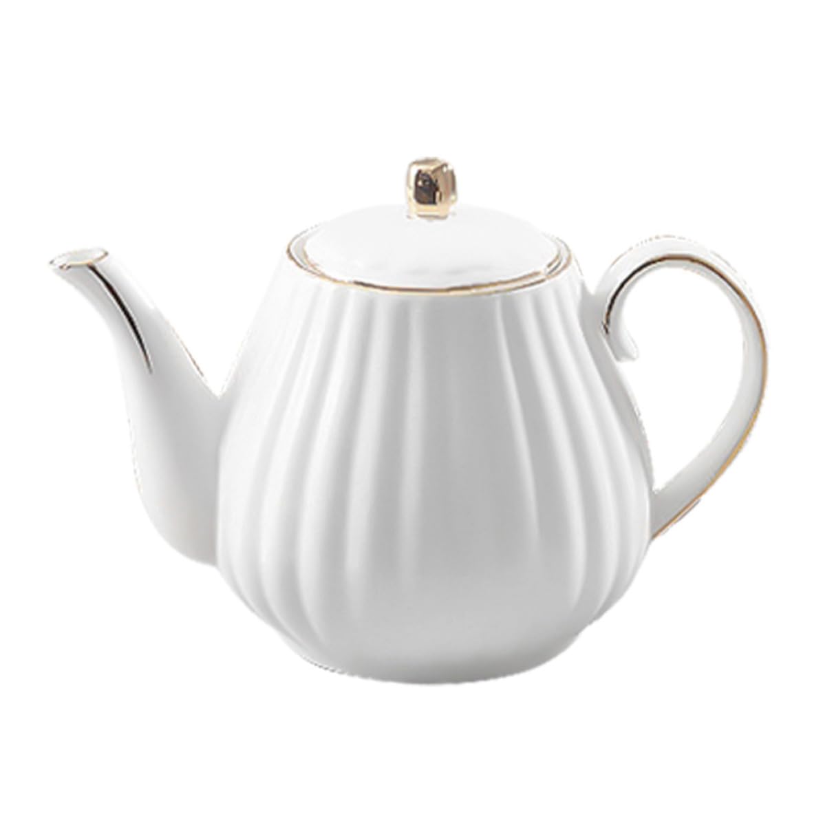 Kichvoe Tetera Capacidad Apropiada de Cerámica de Color Claro Diseño Delicado y Elegante para Hacer Té Adecuado para Beber Té Amigos en Casa