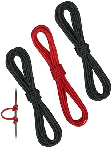 THREE ARCHERS Archery D Loop Rope for Compound Bow D Ring Buckle Release Nocking Loop Material（Pack 3） Bowstring Serving Thread D Loop Buckle