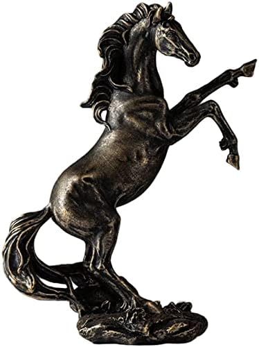 Estatua de caballo de resina, estatua de caballo de lucha, escultura, adorno de animales, figuras de caballo para el hogar, oficina, escritorio,