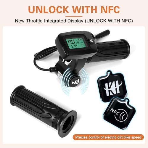 Image of Tuttio Soleil 01 New Throttle Integrated Display with M Button,and Left Side Grips only for Soleil 01 Electric Dirt Bike,Note: New and Old Throttle Cannot be Used interchangeably.48V - (NFC)