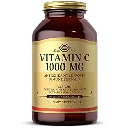 Solgar Vitamin C 1000 mg, 250 Vegetable Capsules, Non-GMO, Gluten Free | Suitable for Vegetarians - 250 Capsule Serving