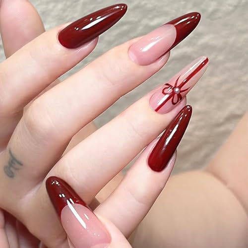 Cherry Red Nail Polish, 12ml Red Quick Dry Nail Lacquer for Nail Art Varnish, 0.41 fl oz
