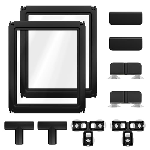 Image of FXW AuraSpace Acrylic Indoor Dog Playpen for Small Dogs, 24 inch, 2 Panels, Black