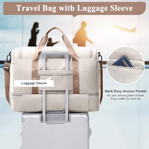 Small Travel Duffle Bag with Shoe Compartment, 35L Personal Item Bag by ONXTHIN - Used condition - Image 6