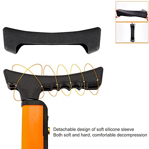 Muletas Ergonómicas para Las Axilas, Bastón/Bastón De Aluminio De Altura Ajustable para Adultos Y Niños con Alturas De 150-190 Cm, Azul/Gris/Naranja