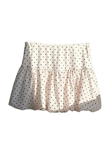 Milumia Women's Polka Dots Bubble Skirt Ruffle Hem A Line Balloon Puffy Short Skirts2