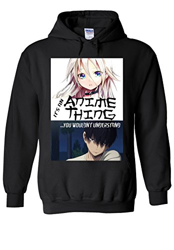 PatPat Store It Anime Thing You Understand Manga Novelty Black Men Women Unisex Hooded Sweatshirt Hoodie-S