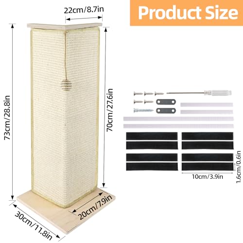Rascador Esquinero para Gatos con Sisal y Juguete miniatura 2