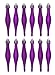 12 x 9cm PURPLE Glitter + Matt Droplet Christmas Tree Decorations by Christmas Shop
