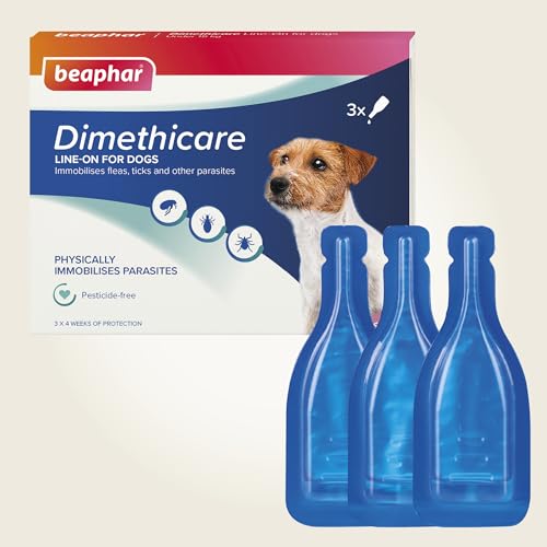 Beaphar - Dimethicare Line-On Flea & Tick Control for Small Dogs up to 15kg – 3 pipettes - Physically Immobilises Fleas, Ticks & Other Parasites - Pesticide-Free - For Small Dogs from 12 weeks old - Image 3