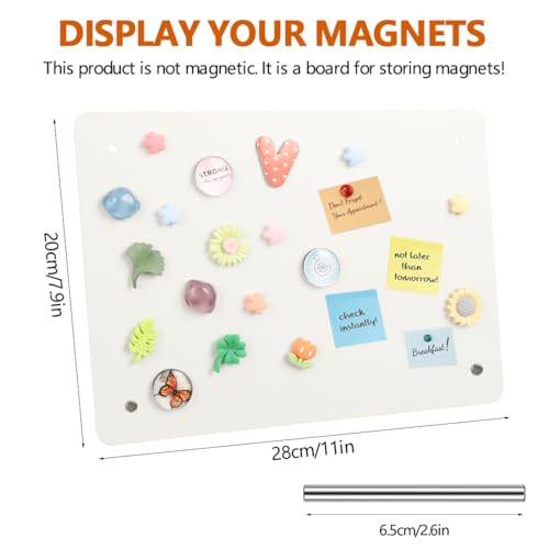 Magnettafel 2 Stk Magnetboard 28 x 20cm Magnetwand aus Metall Premium Pinnwand für Küche Büro Desktop Sammler Reise-Magnete Fotos Souvenirs