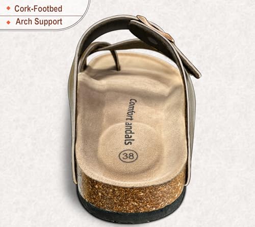 KEMISANT Women's Slide Sandals-Flip-Flops-Casual Slip-ons with Unslip Rubber Outsole and Suede Upper3