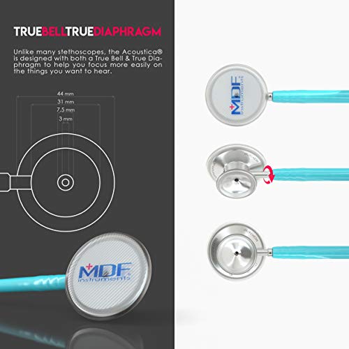 MDF Instruments MDF747XP-03 Acoustica Deluxe Lightweight Dual Head Stethoscope (Pastel Blue)