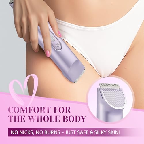 Recortadora de bikini para mujer con cabezales intercambiables y afeitadora corporal IPX7 2
