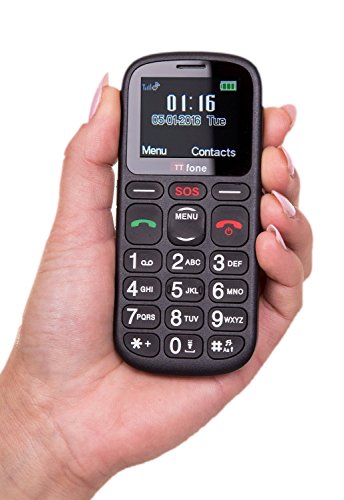 TTfone Comet Big Button UK SIM-Free Emergency Mobile Phone - Black