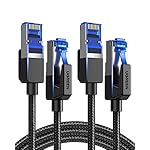 UGREEN Cat 8 Ethernet Cable, 2 Pack Ethernet Cable with 40Gbps 2000Mhz High Speed, 26AWG Braided, Shielded Heavy Duty Internet Cable Compatible for Gaming PC PS5 PS4 PS6 Xbox Modem Router, 6FT