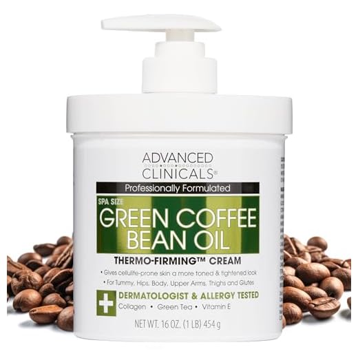 Advanced Clinicals Green Coffee Bean Slimming Body Cream Moisturizer Skin Care Anti Cellulite Firming Lotion For Legs, Arms, & Body, Antioxidant-Rich + Anti Aging Skin Tightening Cream, 16 Ounce