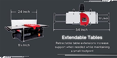 Cutech 401100HI 10-Inch Spiral Cutterhead Benchtop Jointer thumb #6