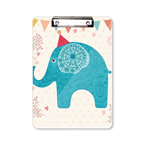 Bloc-notes éléphant au chapeau rouge A4 avec drapeau bleu pour prise de notes fluide