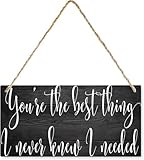 You're The Thing I Never Knew I Needed Wood Plank Sign Family Hanging Home Decor Funny Wall Art for Bar Cafe Pub Garage Garden Kitchen 10'x5'