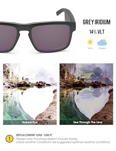 Image of BLAZERBUCK Polycarbonate Polarized Replacement Lenses for BOSE Tenor BMD0010 Sunglasses - Grey Iridium