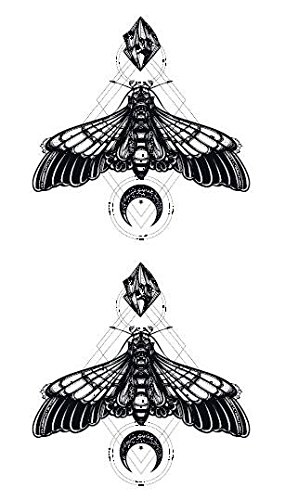 Sanerlian Butterfly Temporary Tattoo Sticker Moth Insect Fake Tatoo Women Girls Chest Back Arm Body Art 10.5X6Cm Set Of 12 #TOP3