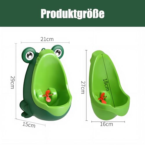 QIANGUANG Froschkinder Töpfchen Toilette Ausbildung Kind Urinal zum Junge Pinkeln Trainer Bad (Grün)