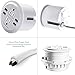 Desk Power Grommet Outlet with USB, Recessed Power Strip Receptacle Outlet, Plug-in 2 Plug Connect 6.5 ft Extension Cord Suitable Furniture Conference Room Office Kitchen Table(White) (2AC-4USB)