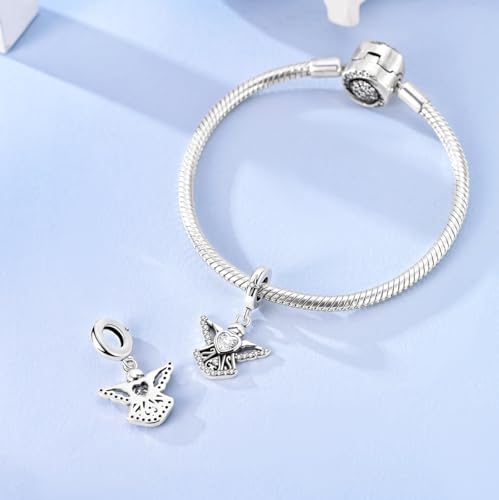 Image of 925 Sterling Silver Charms,Hypoallergenic Beads,Compatible with Pandora Bracelets and Necklaces,Women Holiday Gift Pendants
