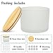 SUPMIND 16oz 3 Wick Candle Jars 6 Pack - Large Empty Frosted Glass Candle Making Jars with Bamboo Lids, with Stickers and Labels, Bulk Candle Containers for Making Candles