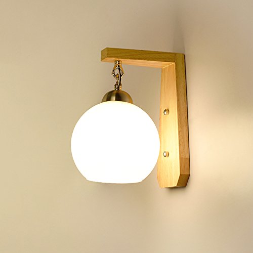 Preisvergleich Produktbild Wandleuchte innen Japanische einfache Wandlampe Schlafzimmer Nachttischlampe Warm Welcome Gang beleuchtet Massivholz-LED-Leuchten Hotel Nordic Wandleuchten