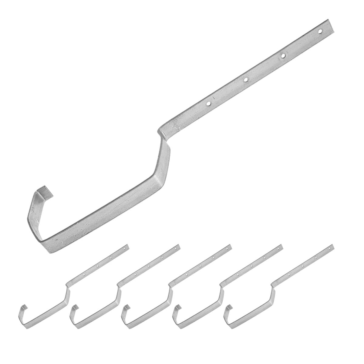 VALICLUD Soportes de Canalón para Canaletas Pluviales 6 Piezas de Hierro Fijación para Sujeción en Tejados y Drenaje Estable