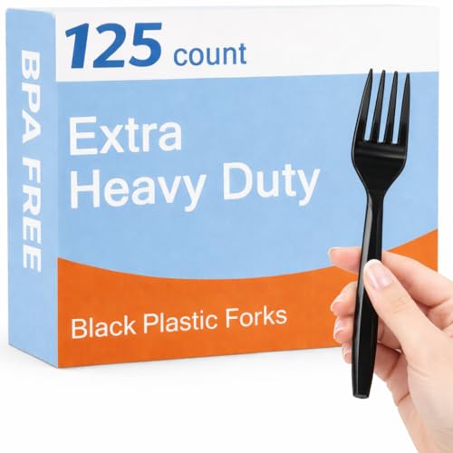 Heavy Weight Disposable Plastic Forks (125)