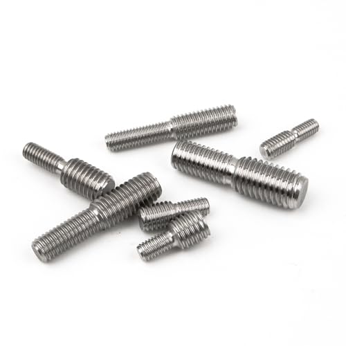 GUEEYUAW 10 Stück M8×10mm zu M10×15mm Doppel Ende Gewindebolzen, 304 Edelstahl V2A Gewinde Reduzier Adapter （Gesamtlänge 25 mm）
